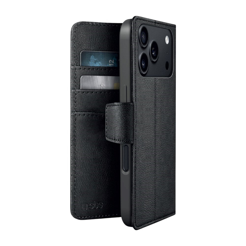 iPhone 18 Pro Max SBS Wallet Classic Mag Flip Deksel - MagSafe Kompatibel - Svart
