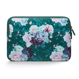 Trunk Neoprene Sleeve for MacBook 13" (30.5 x 21.5 x 1.5 cm) - Sweet Power Green Flower