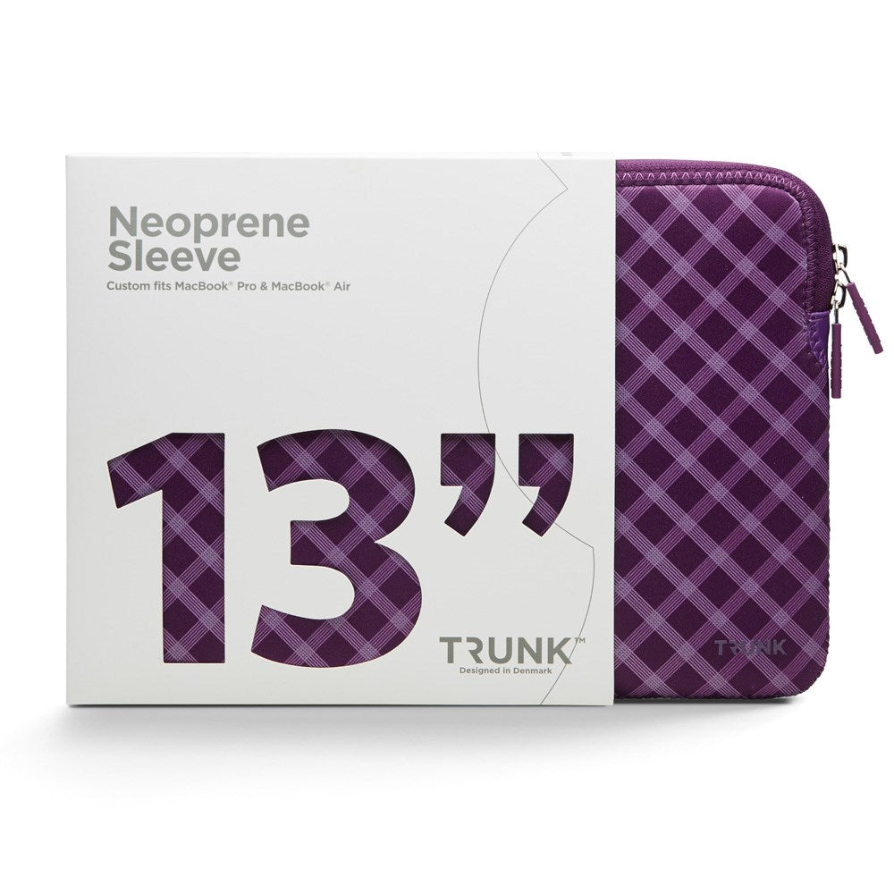 Trunk Neoprene Sleeve for MacBook 13" (30.5 x 21.5 x 1.5 cm) - Medium Purple Tartan