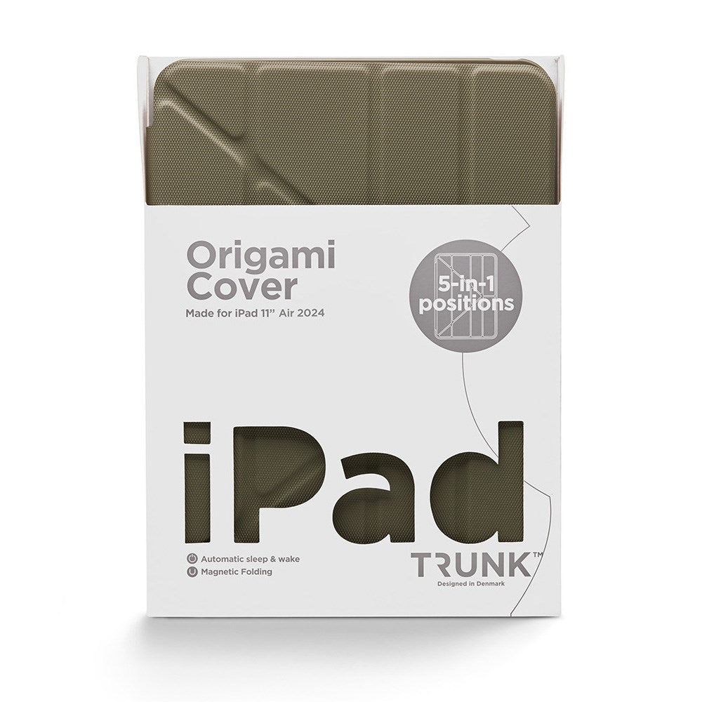 Trunk iPad Air 11" (2025 / 2024) Origami Flip Deksel - Dark Olive