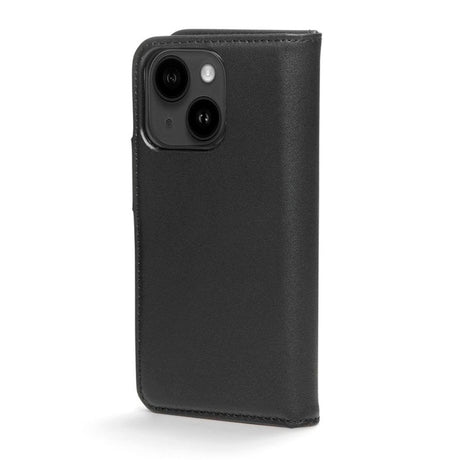 iPhone 13 Trunk 2-i-1 Flip Deksel i Ekte Skinn m. Lommebok - Svart