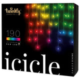 Twinkly 190L RGB Icicle Light String 5m - Gjennomsiktig ledning