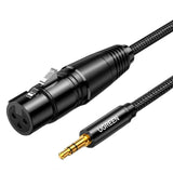 UGREEN XLR til 3.5mm Jack Kabel AV182 - 1m - Svart