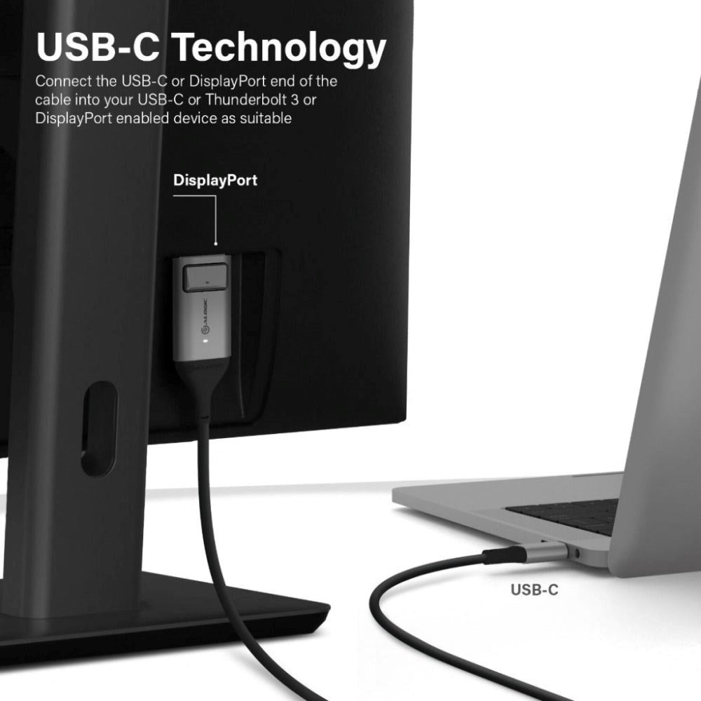 ALOGIC Ultra 4K USB-C Til DisplayPort Kabel - Space Grey - 1m