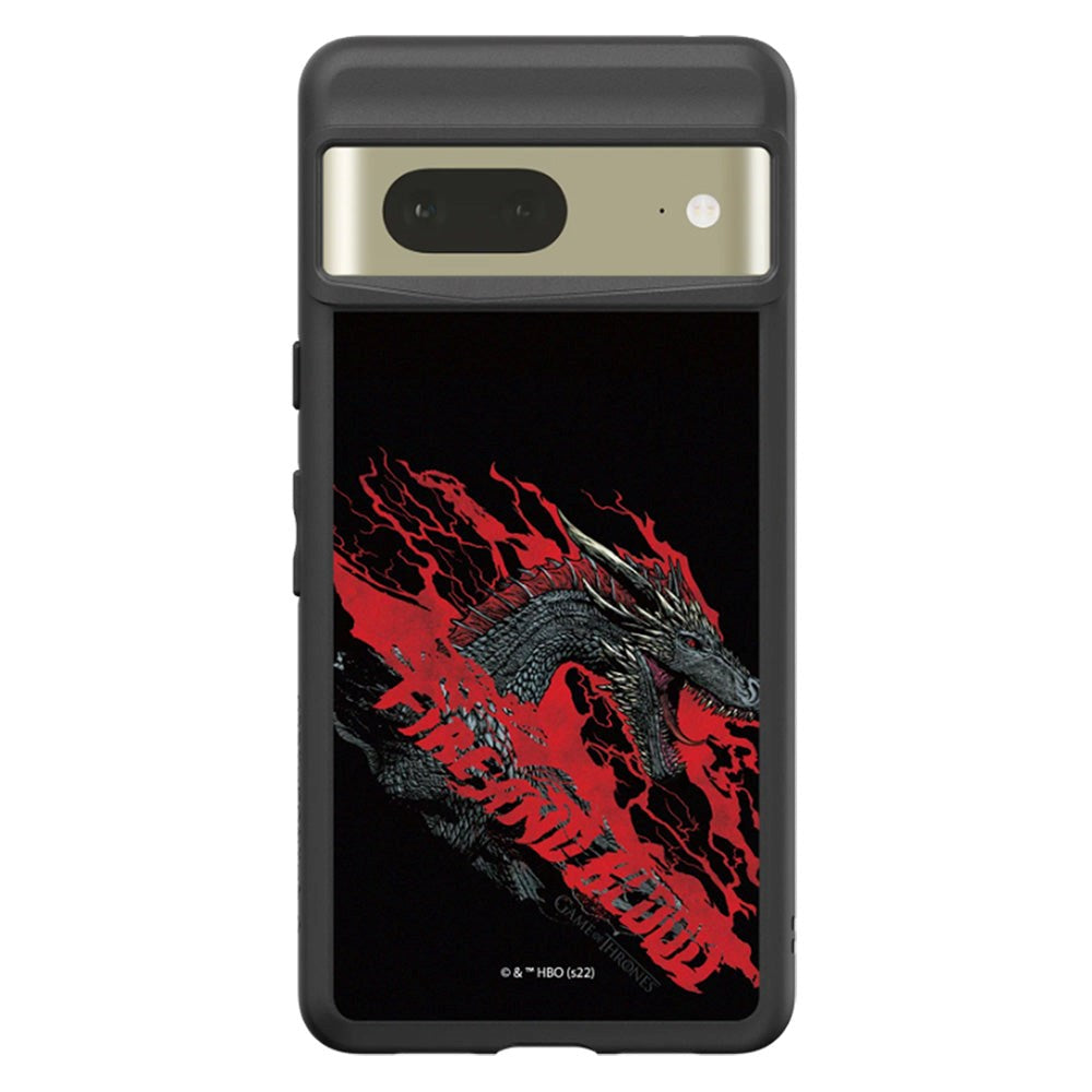 Google Pixel 7 RhinoShield SolidSuit Håndverker Deksel m. Game of Thrones - Dragon Fire & Blood