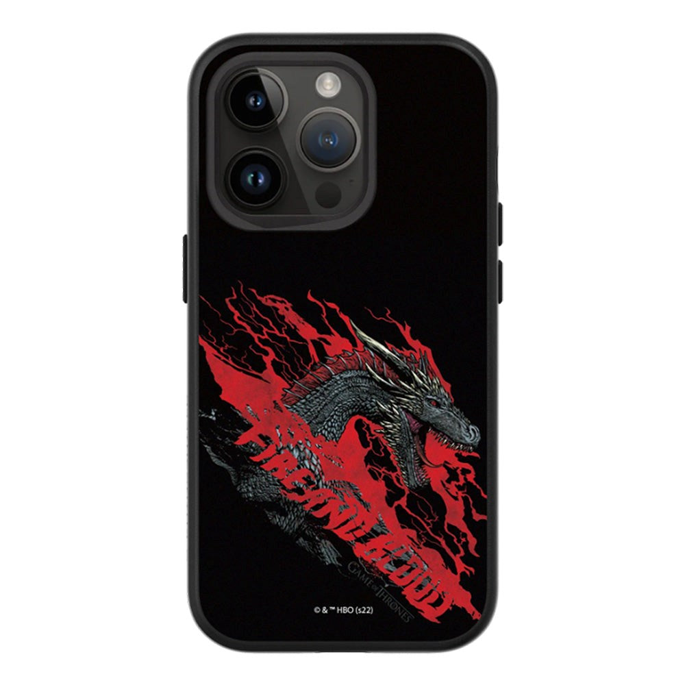 iPhone 14 Pro RhinoShield SolidSuit Håndverker Deksel med Game of Thrones - Dragon Fire & Blood