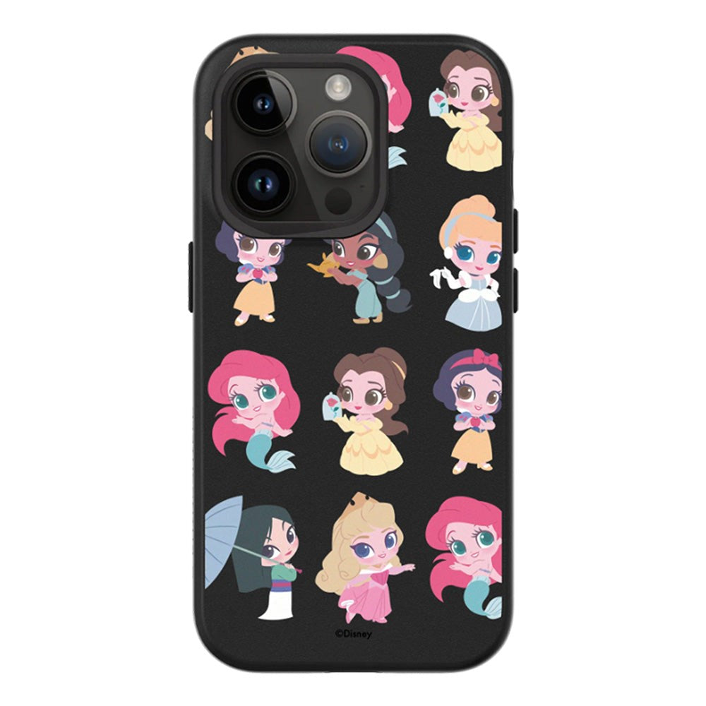 iPhone 14 Pro RhinoShield SolidSuit Håndverker Deksel med Disney Princess - Chibi Style