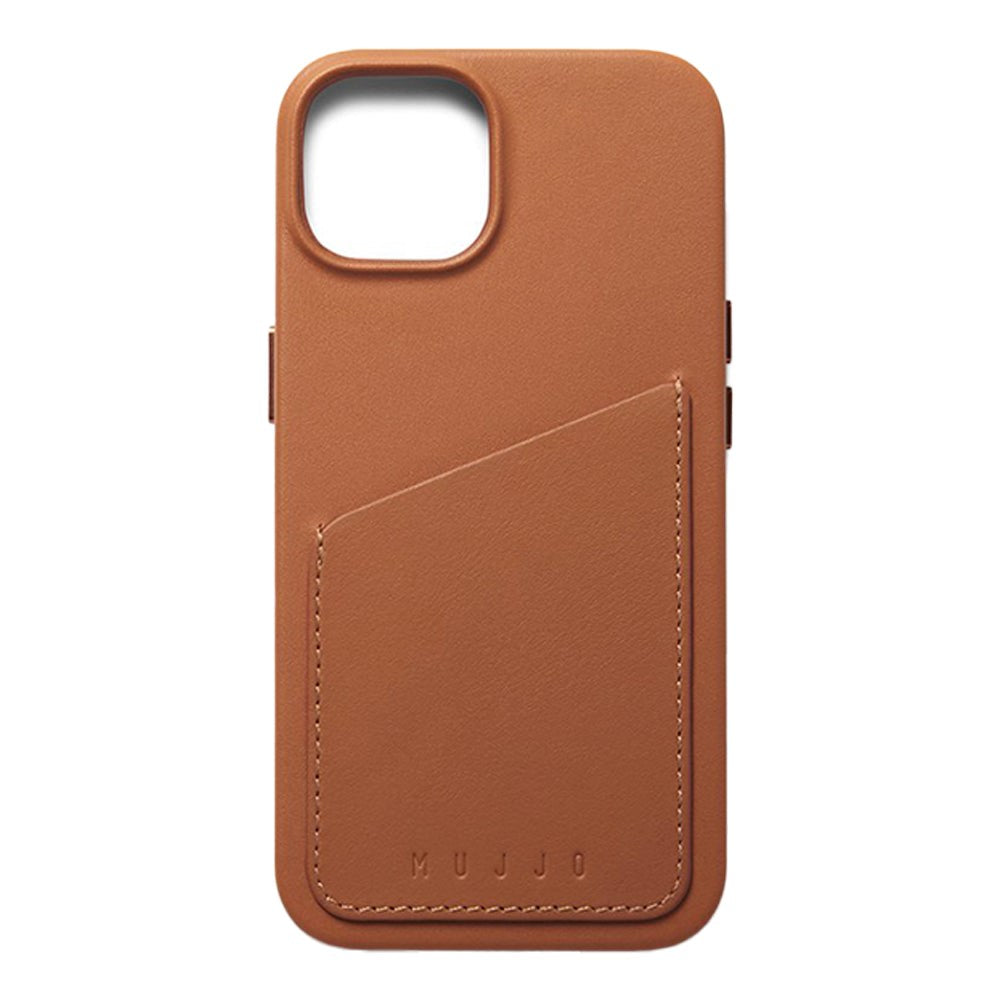 Mujjo iPhone 14 Leather Wallet Deksel - Brun