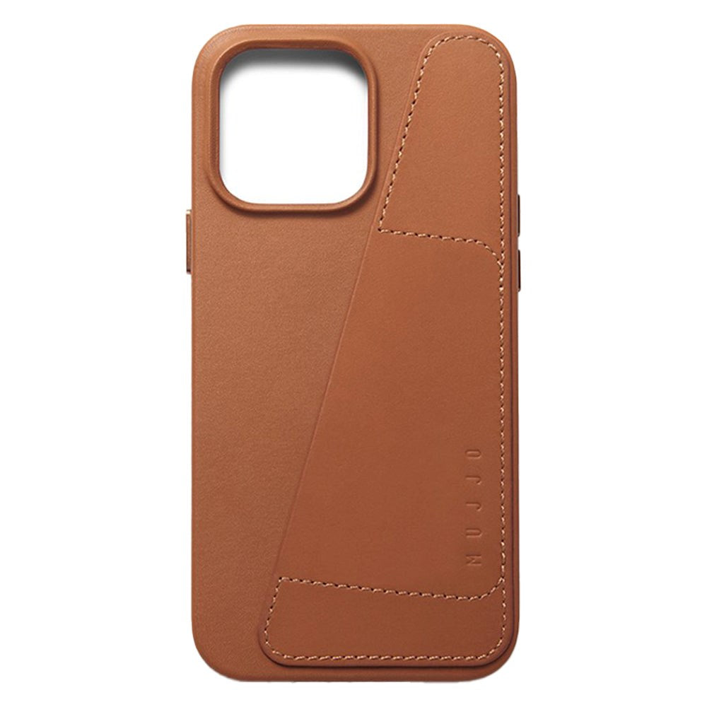 Mujjo iPhone 14 Pro Max Leather Wallet Deksel - Brun