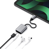 Satechi Jack-stik 3.5 mm til USB-C Adapter m. Lader - Space Grey