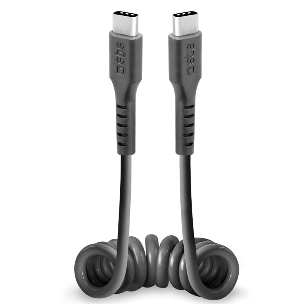 SBS USB-C til USB-C Kabel - 0.5 Meter - 25W (PD) - Svart