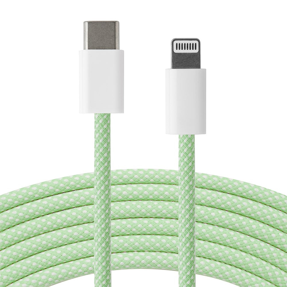 Xceed Braided USB-C til Lightning Kabel PD 60W - 2m - Grønn