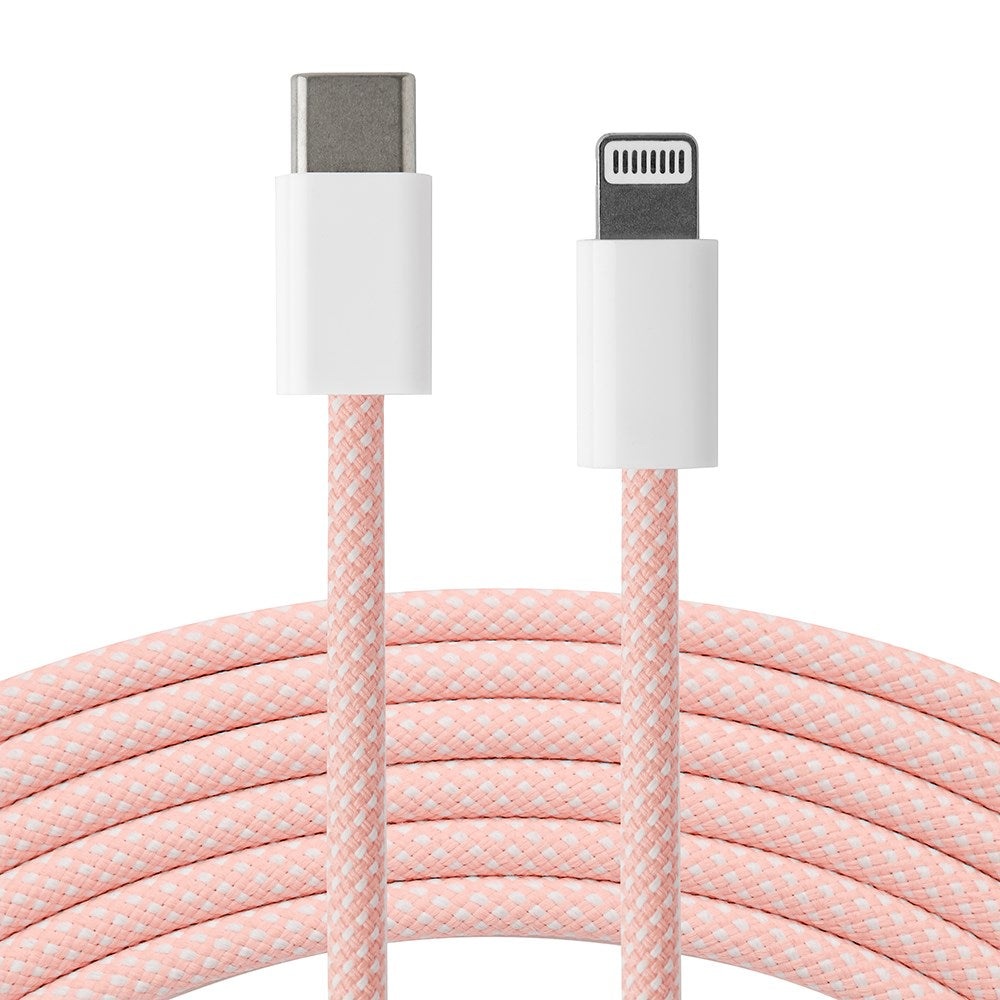 Xceed Braided USB-C til Lightning Kabel PD 60W - 2m - Rosa