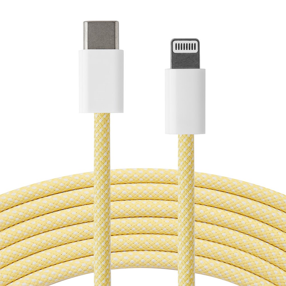 Xceed Braided USB-C til Lightning Kabel PD 60W - 2m - Gul