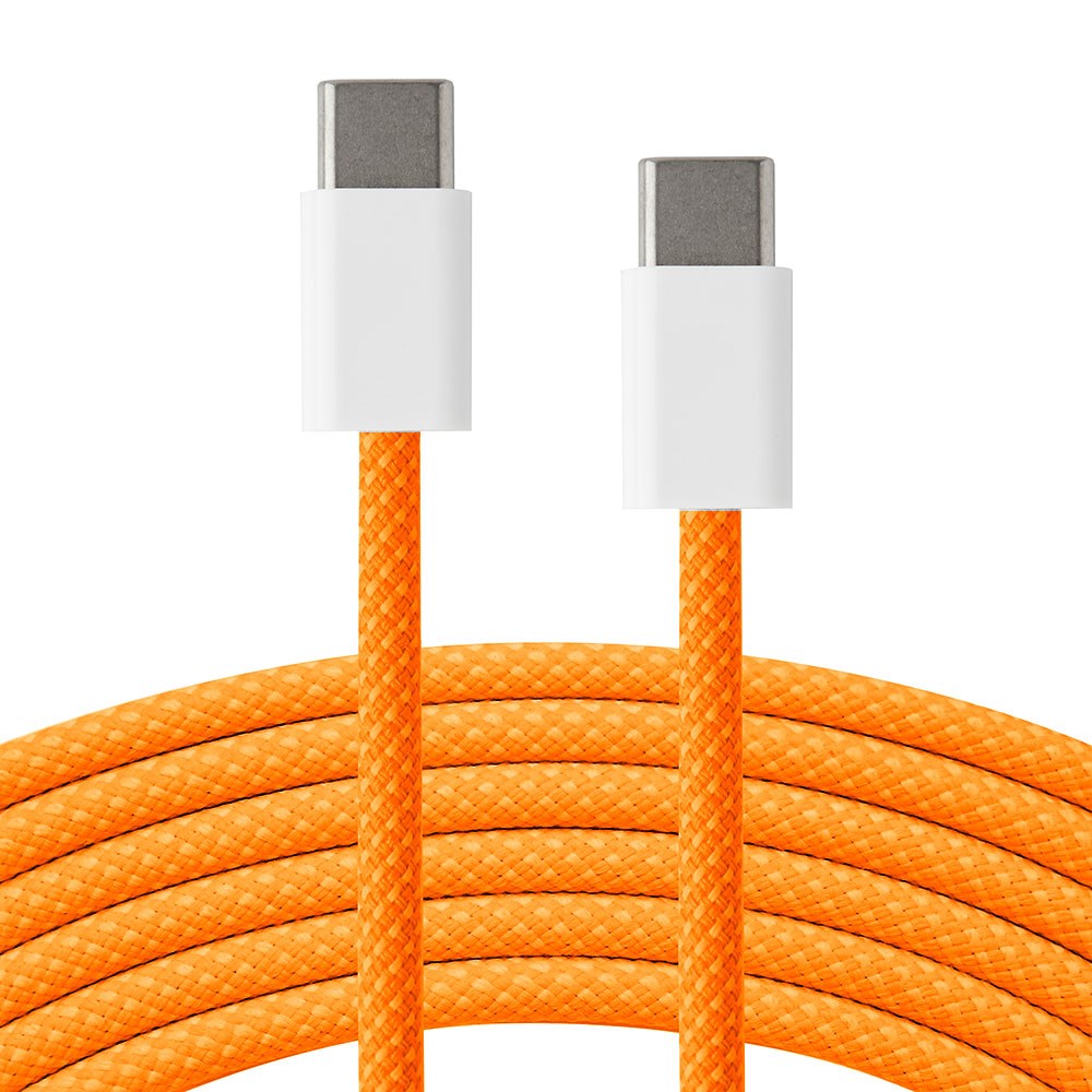 Xceed Braided USB-C til USB-C PD 60W - 2m - Oransje
