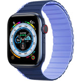 Apple Watch (42/44/SE/45/46/49mm) Dux Ducis LD-Series Silikon Klokkerem m. Magnetisk Lukking - Blå