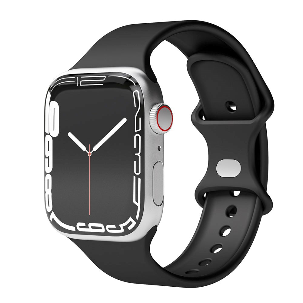 Vonmählen Apple Watch (38/40/SE/41/42mm) Classic Band Band Silikon Reim - Svart