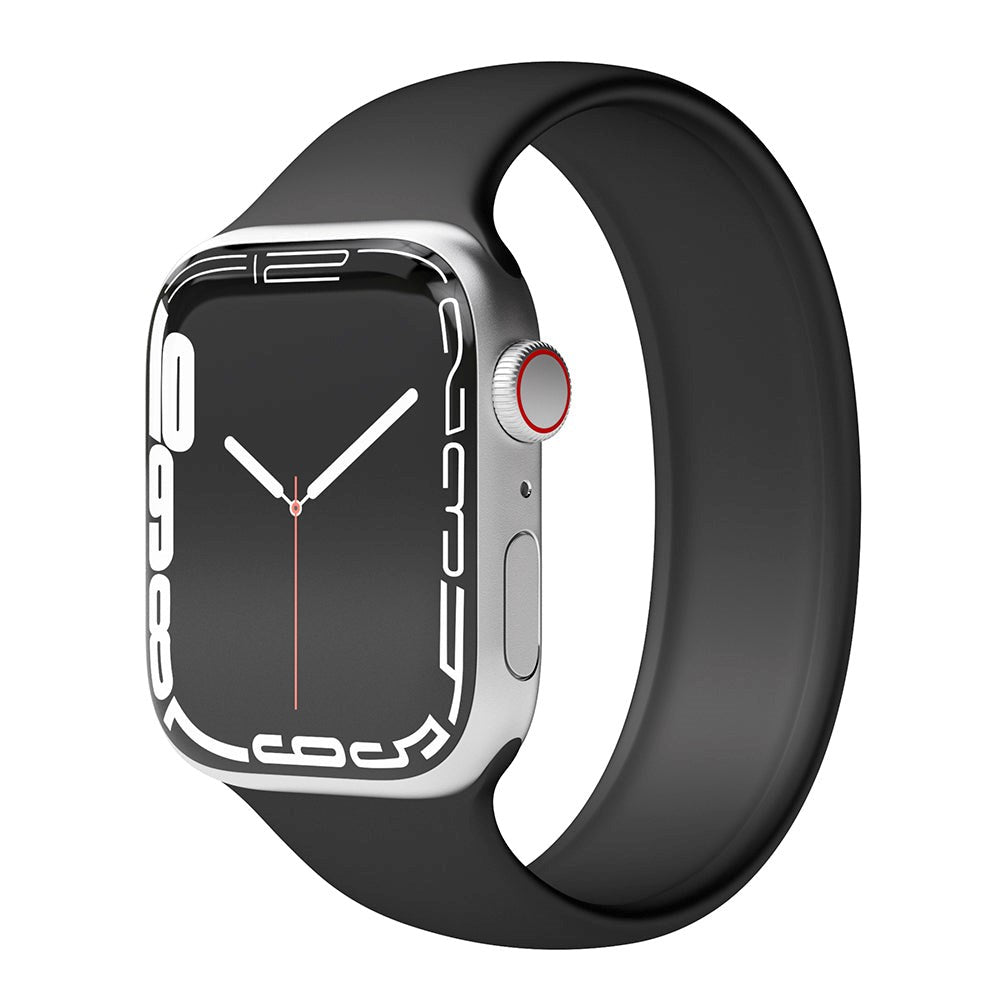 Vonmählen Apple Watch (42/44/SE/45/46/49mm) Solo Loop Band Small Silikon Reim - Svart