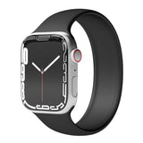 Vonmählen Apple Watch (42/44/SE/45/46/49mm) Solo Loop Band Large Silikon Reim - Svart