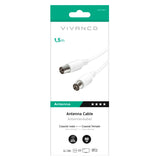 Antennekabel Koaksial 90DB M-F - 15m Hvit