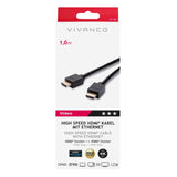 Vivanco HDMI 2.0-Kabel (Hann til Hann) 4K / 60Hz - 1m - Svart