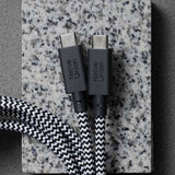 Native Union 2-i-1 USB-C til USB-C Kabel 140W - 2m - Zebra