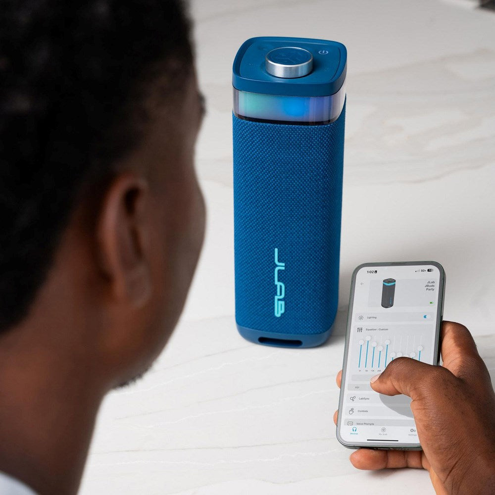 JLab JBuds Bluetooth Høyttaler med Lys - Blå