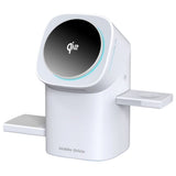 3-i-1 Qi2 Trådløs Lader Mobile Origin - Telefon, Apple Watch & Øretelefoner – Hvit