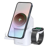 3-i-1 Qi2 Trådløs Lader Mobile Origin - Telefon, Apple Watch & Øretelefoner – Hvit