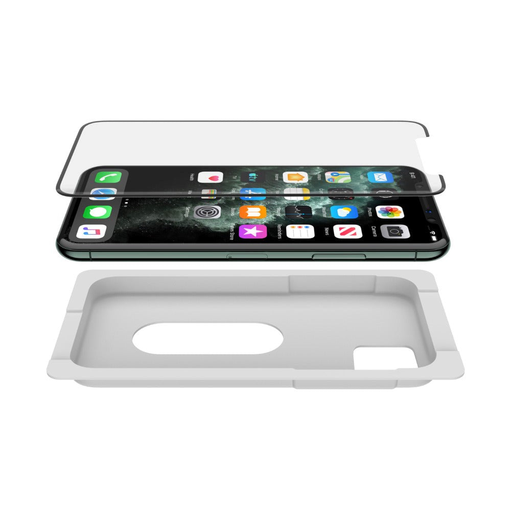 iPhone 11 Pro / Xs / X Belkin InvisiGlass UltraCurve Skjermbeskytter  - Case Friendly - Svart Ramme