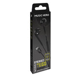 MUSIC HERO Tubb Stereo In-Ear Hodetelefoner med USB-C og Mikrofon - Svart