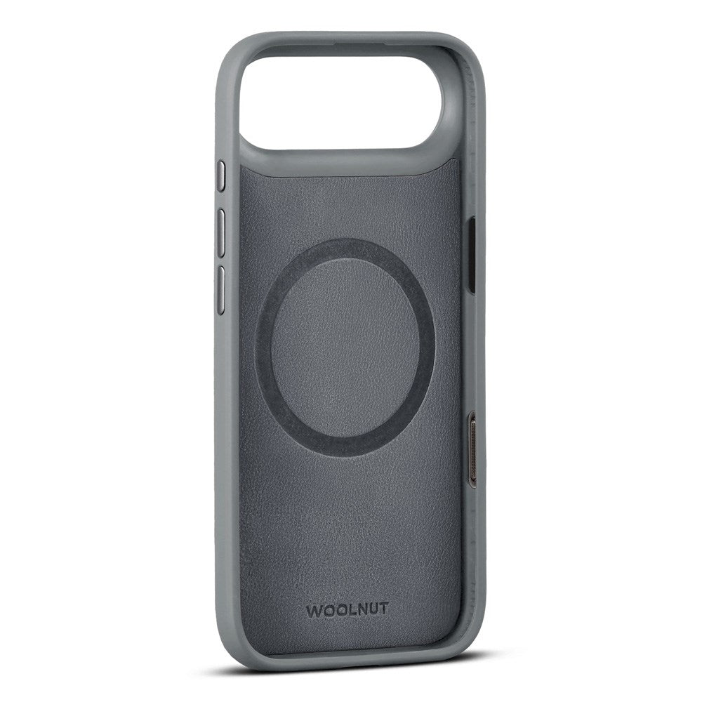 WOOLNUT iPhone Air Ekte Skinn Deksel - MagSafe Kompatibel - Grå