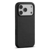 iPhone 18 Pro Max WOOLNUT Ekte Skinn Deksel - MagSafe Kompatibel - Svart