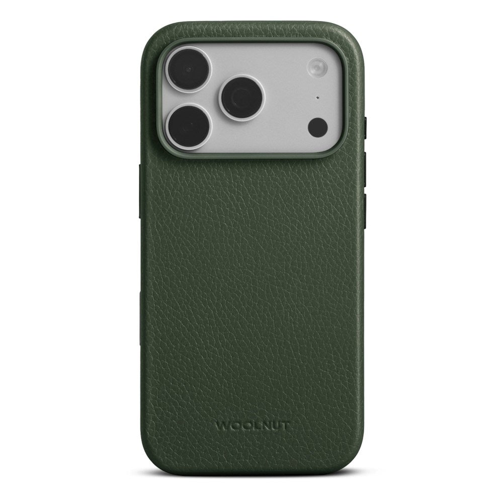 iPhone 18 Pro WOOLNUT Ekte Skinn Deksel - MagSafe Kompatibel - Grønn