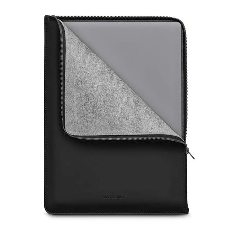 Woolnut Coated Folio Kunstskinn Sleeve for MacBook / Laptop 16" (360 x 250mm) - Svart