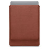 Woolnut MacBook Pro 14" M5 / M4 / M3 / M2 / M1 (2025 / 2021) Ekte Skinn Folio Sleeve - 24.5 x 33 cm - Brun