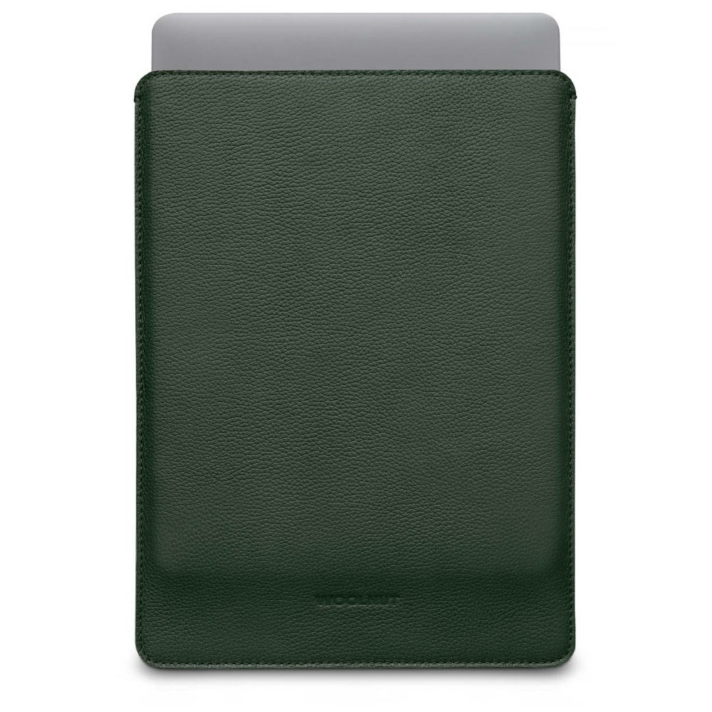 Woolnut MacBook Pro 14" M5 / M4 / M3 / M2 / M1 (2025 / 2021) Ekte Skinn Folio Sleeve - 24.5 x 33 cm - Grønn