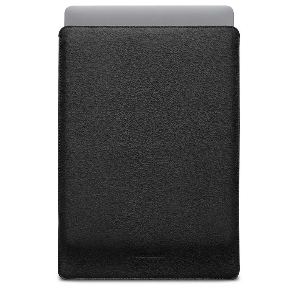 Woolnut MacBook Pro 16" M4 / M3 / M2 / M1 (2024 - 2021) Ekte Skinn Folio Sleeve - 27.5 x 37.5 cm - Svart