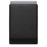Woolnut MacBook Pro 16" M4 / M3 / M2 / M1 (2024 - 2021) Ekte Skinn Folio Sleeve - 27.5 x 37.5 cm - Svart
