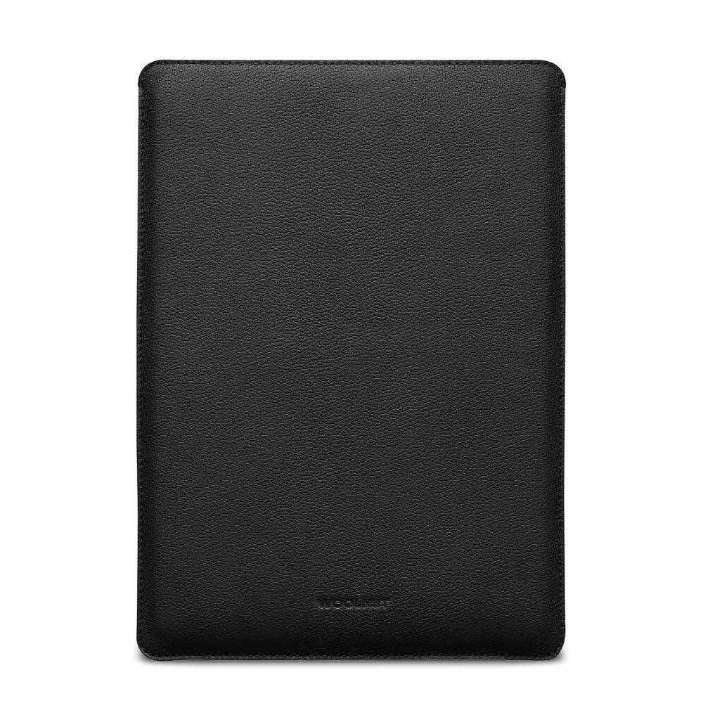 Woolnut MacBook Pro 16" M4 / M3 / M2 / M1 (2024 - 2021) Ekte Skinn Folio Sleeve - 27.5 x 37.5 cm - Svart