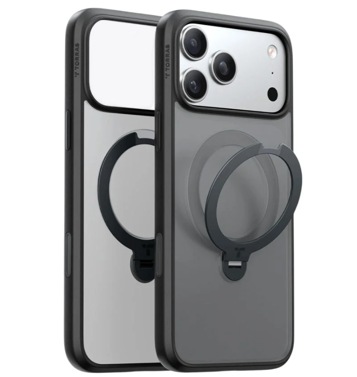 iPhone 18 Pro / 17 Pro TORRAS Ostand Q3 Spin Deksel - MagSafe Kompatibel - Svart