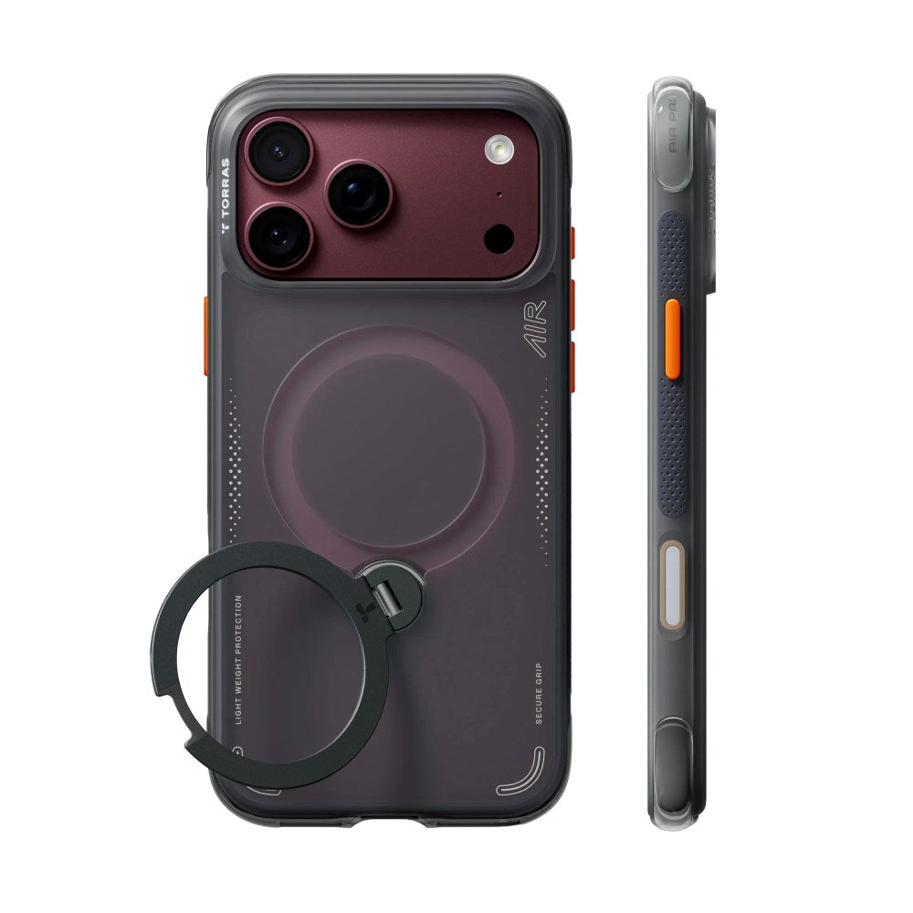 iPhone 18 Pro Max / 17 Pro Max TORRAS Ostand Q3 Air Deksel - MagSafe Kompatibel - Svart
