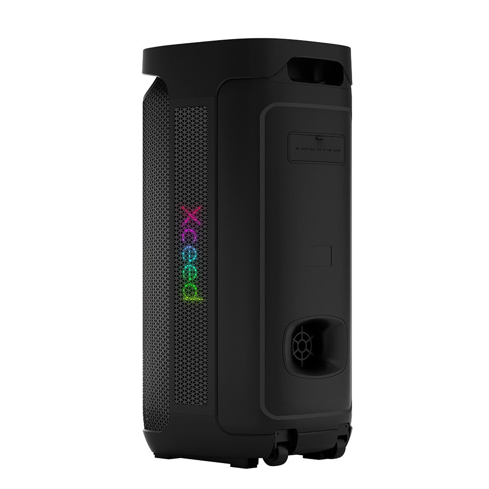 Xceed Sound 10" Bluetooth Høyttaler med Trådløs Mikrofon & Lysshow - svart