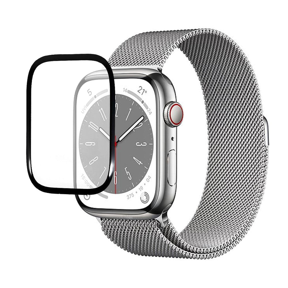 Apple Watch 9/8/7 (41mm) PMMA Skjermbeskytter - Svart Kant